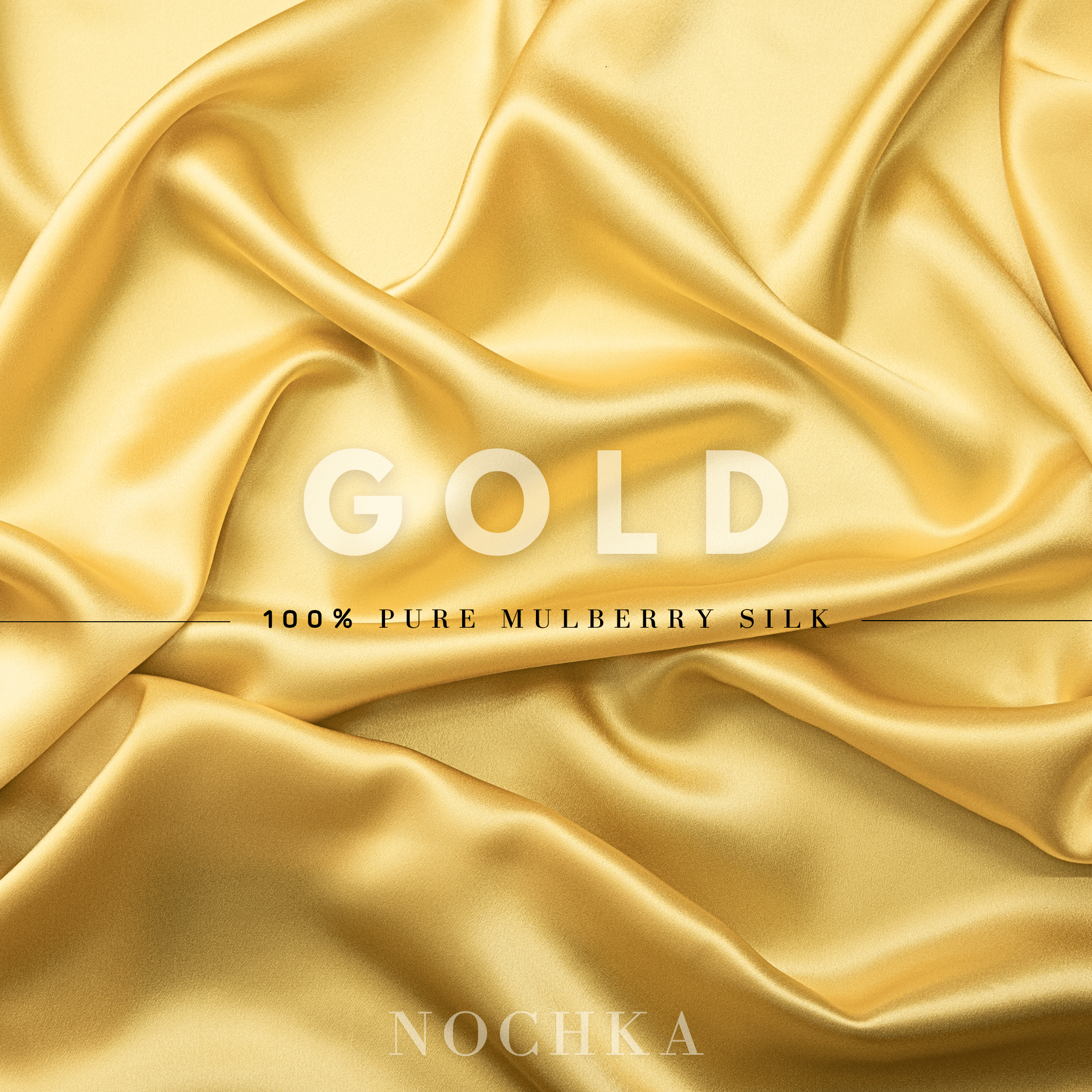 Gold 100% Pure Mulberry Silk Pillowcase - Envelope - NOCHKA