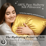 Gold 100% Pure Mulberry Silk Pillowcase - Envelope - NOCHKA