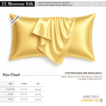 Gold 100% Pure Mulberry Silk Pillowcase - Envelope - NOCHKA