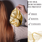 Gold Jumbo Scrunchie – 100% Pure Mulberry Silk, Perfect for All Hair Types - NOCHKA