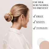 Gold Skinny Scrunchie – 100% Pure Mulberry Silk, Perfect for All Hair Types - NOCHKA