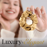 Gold Skinny Scrunchie – 100% Pure Mulberry Silk, Perfect for All Hair Types - NOCHKA