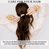 Gold Ultra Skinny Scrunchie – 100% Pure Mulberry Silk, Perfect for All Hair Types - NOCHKA