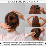 Graphite Gray Regular Scrunchie – 100% Pure Mulberry Silk, Perfect for All Hair Types - NOCHKA