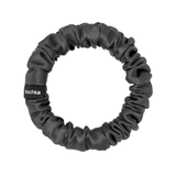 Graphite Gray Ultra Skinny Scrunchie – 100% Pure Mulberry Silk, Perfect for All Hair Types - NOCHKA