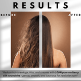 Graphite Gray Ultra Skinny Scrunchie – 100% Pure Mulberry Silk, Perfect for All Hair Types - NOCHKA