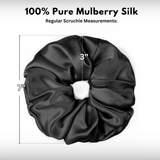 Graphite Jumbo Scrunchie – 100% Pure Mulberry Silk, Perfect for All Hair Types - NOCHKA