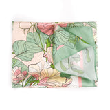 Green Mulbery Silk Square Scarf - NOCHKA