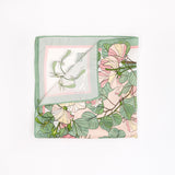Green Mulbery Silk Square Scarf - NOCHKA