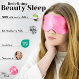 Hot Pink Pure Silk Sleep Mask - NOCHKA