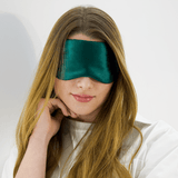 Hunter Green Pure Silk Sleep Mask Set - NOCHKA