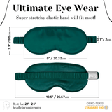 Hunter Green Pure Silk Sleep Mask Set - NOCHKA