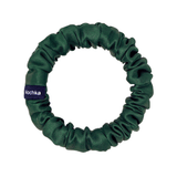 Hunter Green Ultra Skinny Scrunchie – 100% Pure Mulberry Silk, Perfect for All Hair Types - NOCHKA