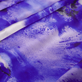 Indigo Print 100% Pure Mulberry Silk Fabric 19mm 54" Width Pre - Cut Silk Fabric - NOCHKA