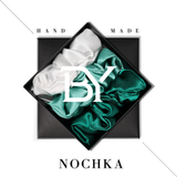 Jungle Shades of 3 Regular Mulberry Silk Scrunchies | 100% Silk - NOCHKA