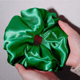 Kelly Green Jumbo Scrunchie – 100% Pure Mulberry Silk, Perfect for All Hair Types - NOCHKA