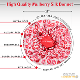 Kiss Print Pure Mulberry Silk Bonnet – Reversible & Durable - NOCHKA