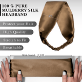 Latte Pure Silk Headband - NOCHKA