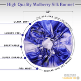 Lavender Indigo Pure Mulberry Silk Bonnet – Reversible & Durable - NOCHKA