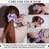 Lavender Jumbo Scrunchie – 100% Pure Mulberry Silk, Perfect for All Hair Types - NOCHKA