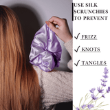 Lavender Jumbo Scrunchie – 100% Pure Mulberry Silk, Perfect for All Hair Types - NOCHKA