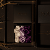 Lavender Shades of 3 Regular Mulberry Silk Scrunchies | 100% Silk - NOCHKA