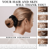 Leopard Shades of 3 Regular Mulberry Silk Scrunchies | 100% Silk - NOCHKA