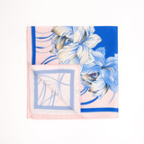 Lilies on Blush Mulbery Silk Square Scarf - NOCHKA