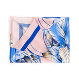 Lilies on Blush Mulbery Silk Square Scarf - NOCHKA