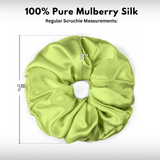 Lime Jumbo Scrunchie – 100% Pure Mulberry Silk, Perfect for All Hair Types - NOCHKA