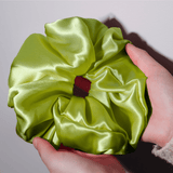 Lime Jumbo Scrunchie – 100% Pure Mulberry Silk, Perfect for All Hair Types - NOCHKA