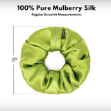 Lime Regular Scrunchie – 100% Pure Mulberry Silk, Perfect for All Hair Types - NOCHKA