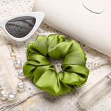 Lime Regular Scrunchie – 100% Pure Mulberry Silk, Perfect for All Hair Types - NOCHKA