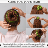 Lime Regular Scrunchie – 100% Pure Mulberry Silk, Perfect for All Hair Types - NOCHKA