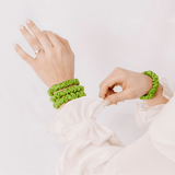 Lime Ultra Skinny Scrunchie – 100% Pure Mulberry Silk, Perfect for All Hair Types - NOCHKA