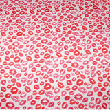 Lips Print 100% Pure Mulberry Silk Fabric 19mm 44" Width Pre - Cut Silk Fabric - NOCHKA