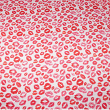 Lips Print 100% Pure Mulberry Silk Fabric 19mm 44" Width Pre - Cut Silk Fabric - NOCHKA