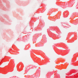 Lips Print 100% Pure Mulberry Silk Fabric 19mm 44" Width Pre - Cut Silk Fabric - NOCHKA