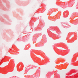 Lips Print 100% Pure Mulberry Silk Fabric 19mm 44" Width Pre - Cut Silk Fabric - NOCHKA