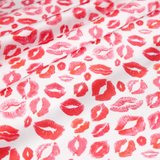 Lips Print 100% Pure Mulberry Silk Fabric 19mm 44" Width Pre - Cut Silk Fabric - NOCHKA