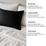 Midnight 100% Pure Mulberry Silk Pillowcase - Envelope - NOCHKA