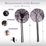 Midnight Lavender and Black Reversible Bonnet with Thin Ties - NOCHKA