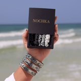 Monochrome Shades Ultra - Skinny Silk Scrunchies (Set of 5) - NOCHKA