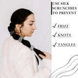 Monochrome Shades Ultra - Skinny Silk Scrunchies (Set of 5) - NOCHKA