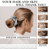 Monogram Shades of 3 Regular Mulberry Silk Scrunchies | 100% Silk - NOCHKA