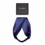 Navy Blue Pure Silk Headband - NOCHKA