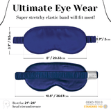 Navy Blue Pure Silk Sleep Mask Set - NOCHKA