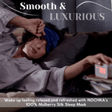 Navy Blue Pure Silk Sleep Mask Set - NOCHKA