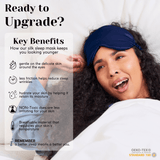 Navy Blue Pure Silk Sleep Mask Set - NOCHKA