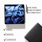 Ocean Shades of 3 Regular Mulberry Silk Scrunchies | 100% Silk - NOCHKA